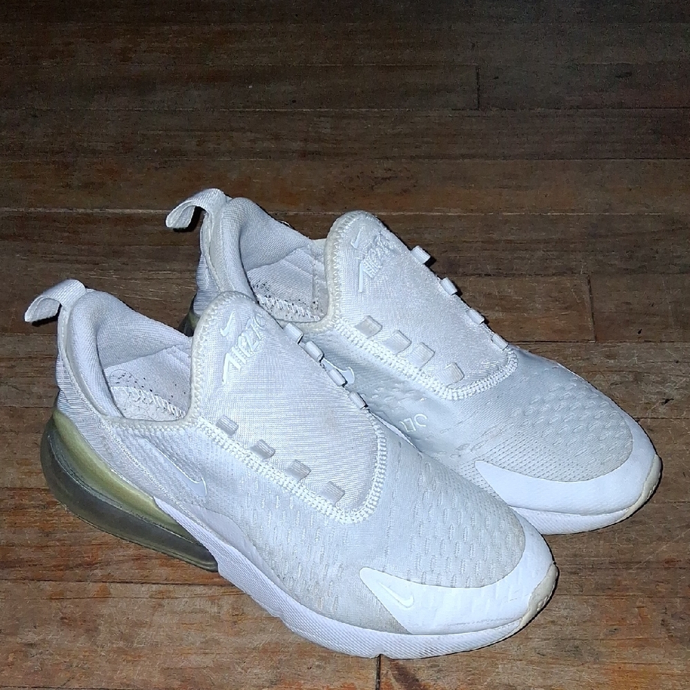 Nike Men's White Slip-On Air Max 270 Style Sneakers